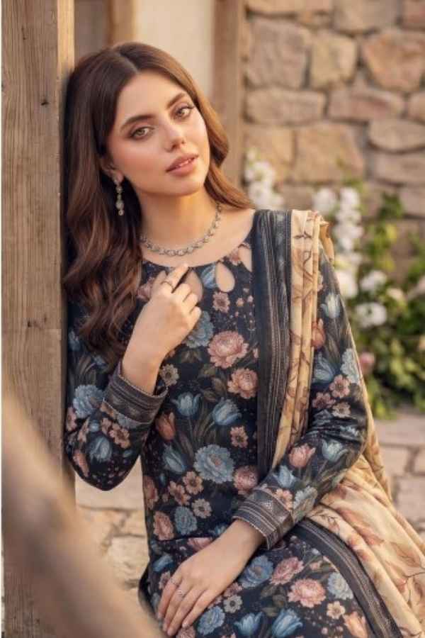 Safina Premium Printed Viscose 3-Piece Unstitched Suit