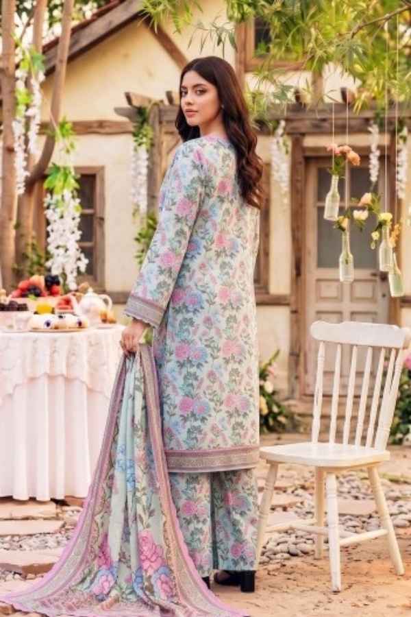 Safina Premium Printed Viscose 3-Piece Unstitched Suit
