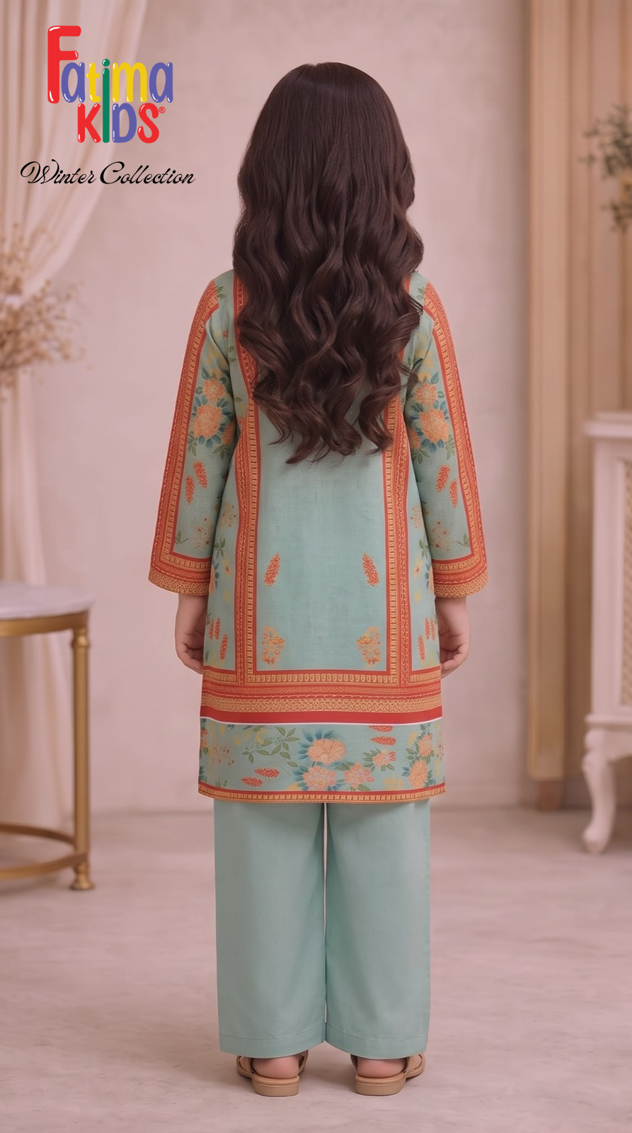 Fatima Kids — Digital Printed Linen 2-Piece