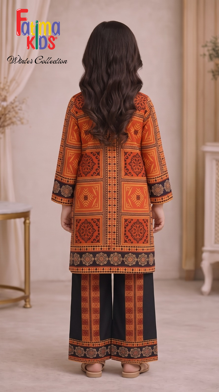 Fatima Kids — Digital Printed Linen 2-Piece