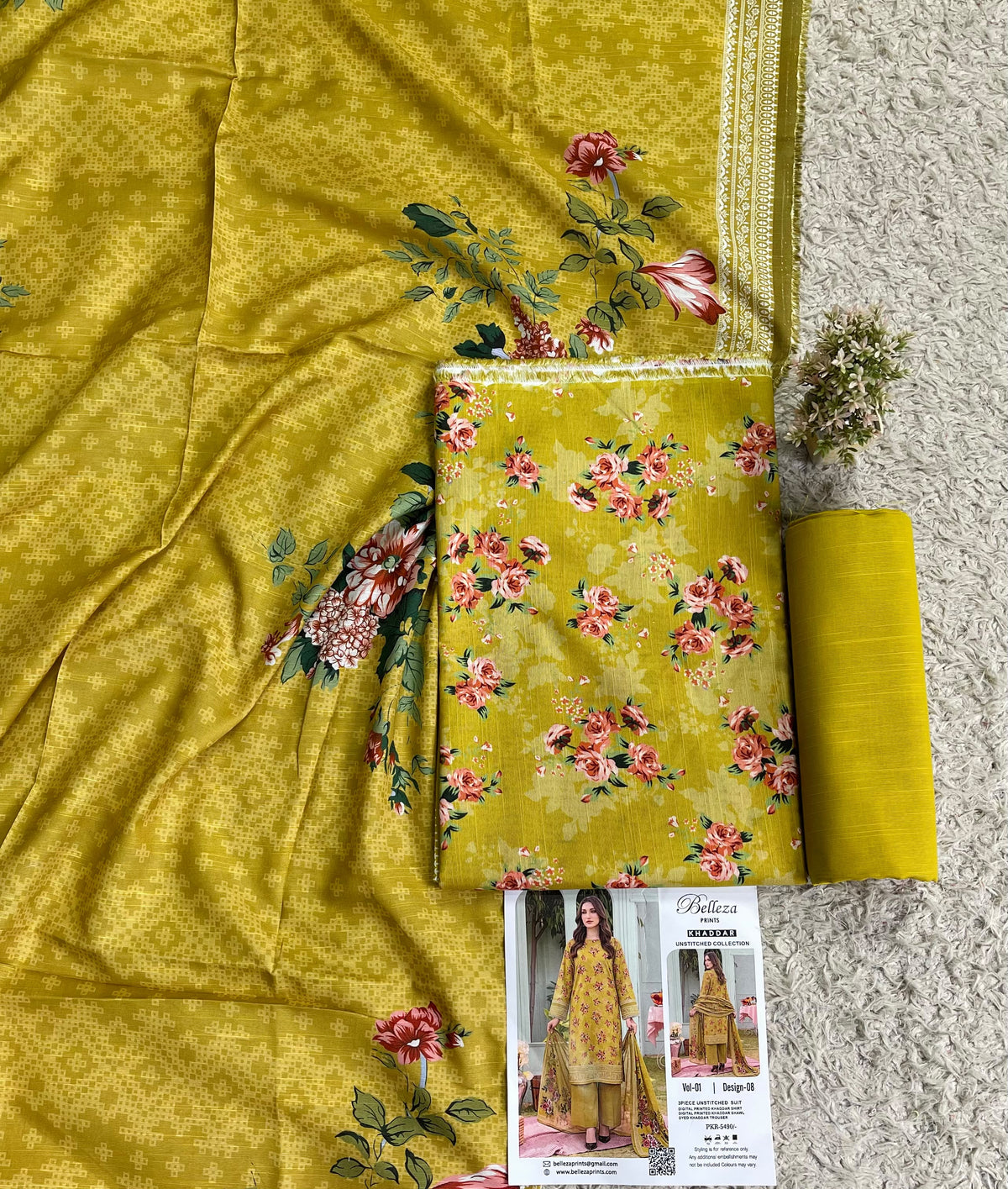 Belleza — Digital Printed Khaddar 3-Piece