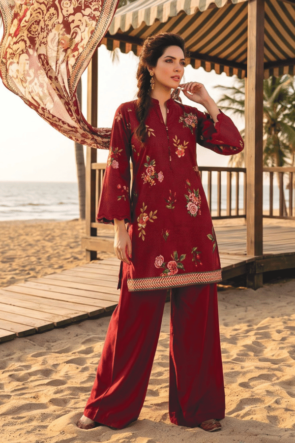 Zesh Digital Printed Cambric Cotton 3 Piece Unstitched Suit