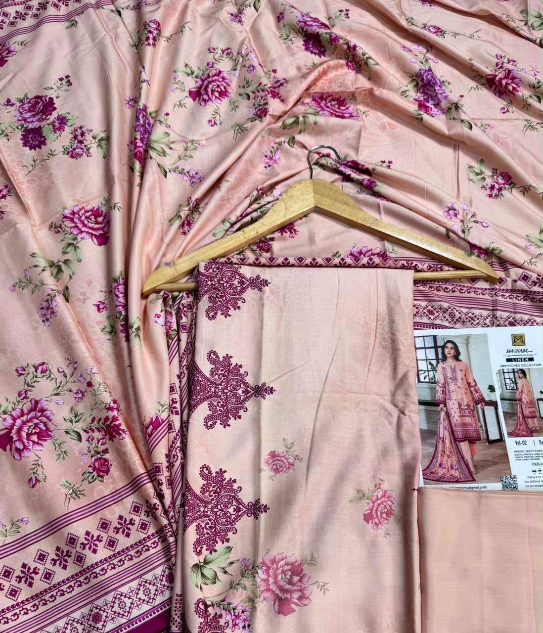 Mashaim Digital Printed Linen 3 Piece
