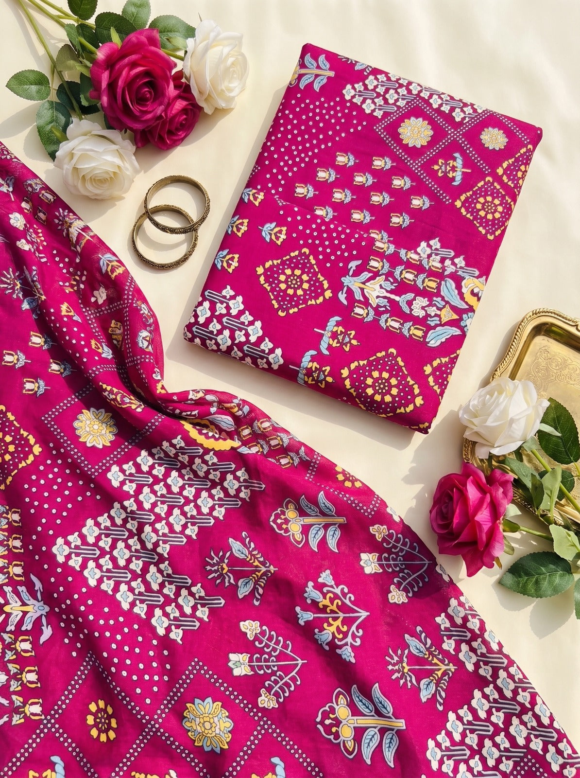 Ethnic by Osma Printed Linen 2-Piece Suit