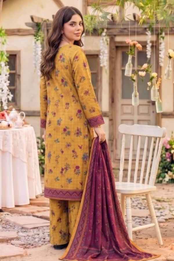 Safina Premium Printed Viscose 3-Piece Unstitched Suit