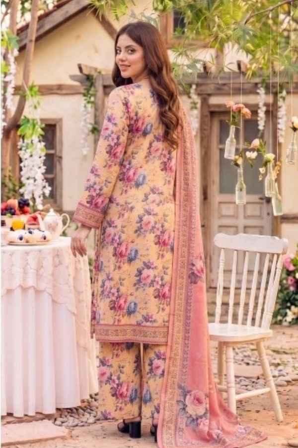 Safina Premium Printed Viscose 3-Piece Unstitched Suit