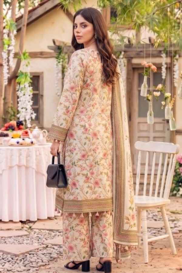 Safina Premium Printed Viscose 3-Piece Unstitched Suit