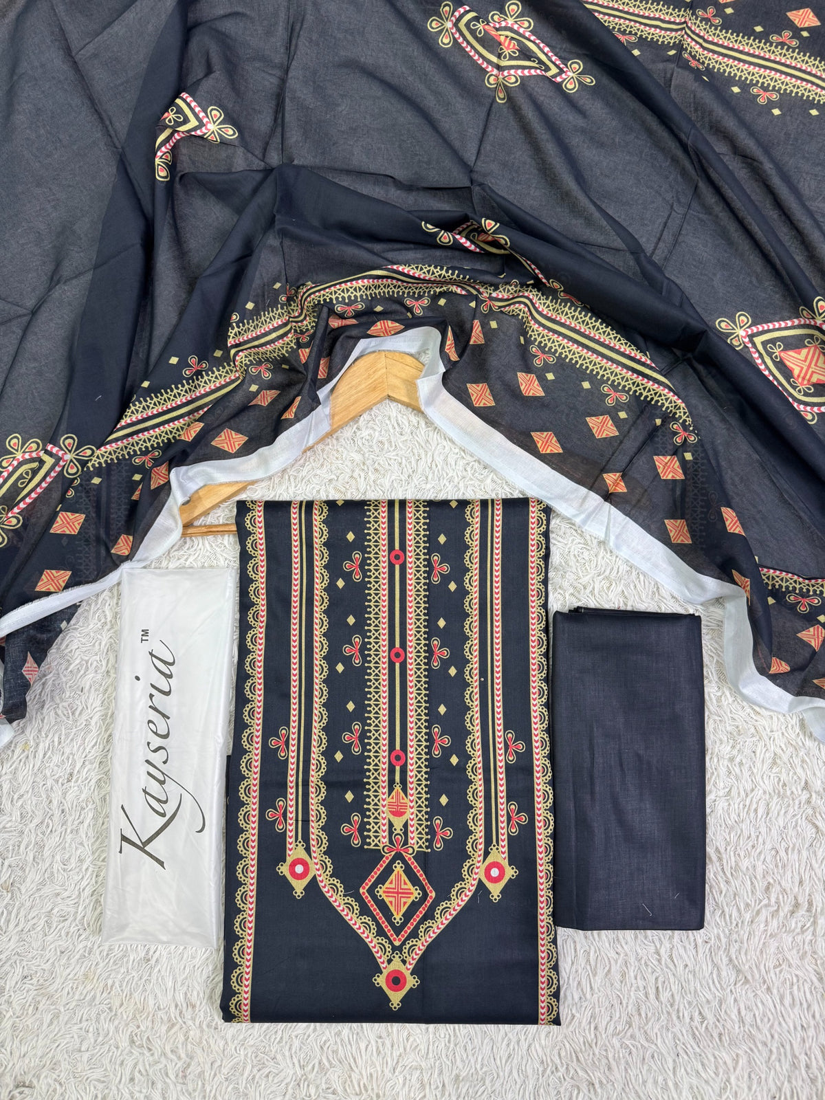Kayseria Unstitched 3 Piece Suit for Women