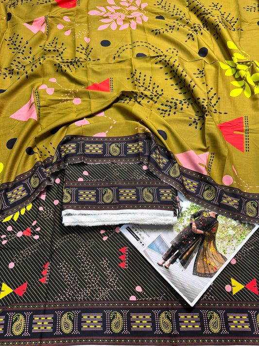 BAREEZE Premium Printed Linen 3-Piece Suit
