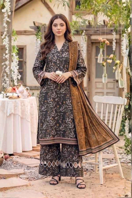 Safina Premium Printed Viscose 3-Piece Unstitched Suit