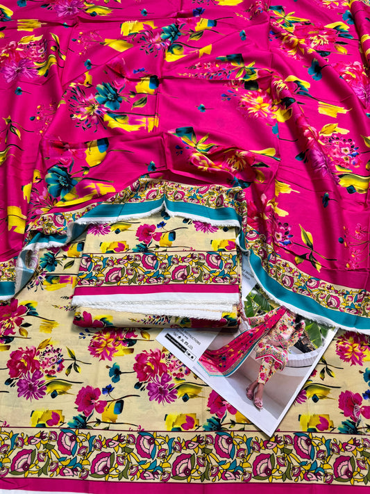 BAREEZE Premium Printed Linen 3-Piece Suit