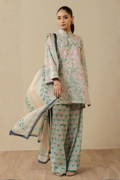 Coco Printed Unstitched 3 Piece Suit for Women