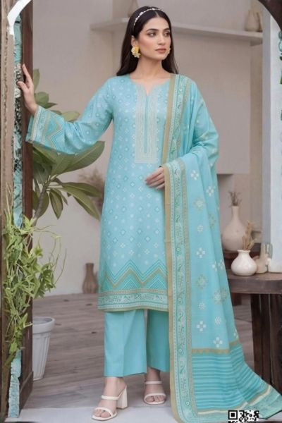 Mashaim Printed Khaddar | Digital Printed 3-Piece Khaddar Suit