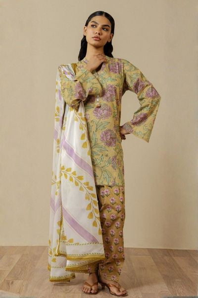 Coco Printed Unstitched 3 Piece Suit for Women