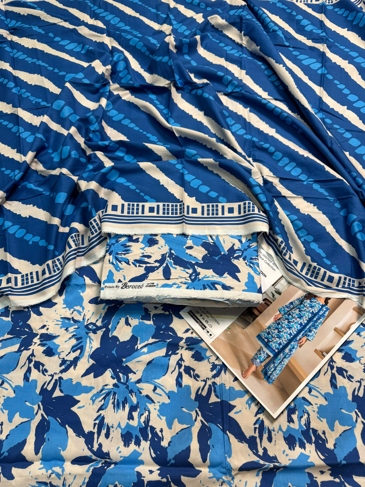 BAREEZE Premium Printed Linen 3-Piece Suit