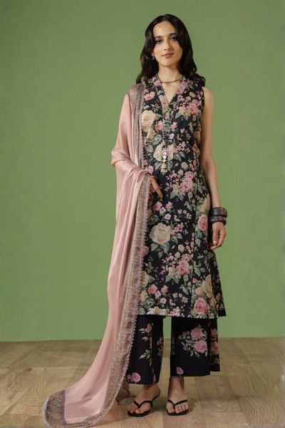 Coco Printed Unstitched 3 Piece Suit for Women