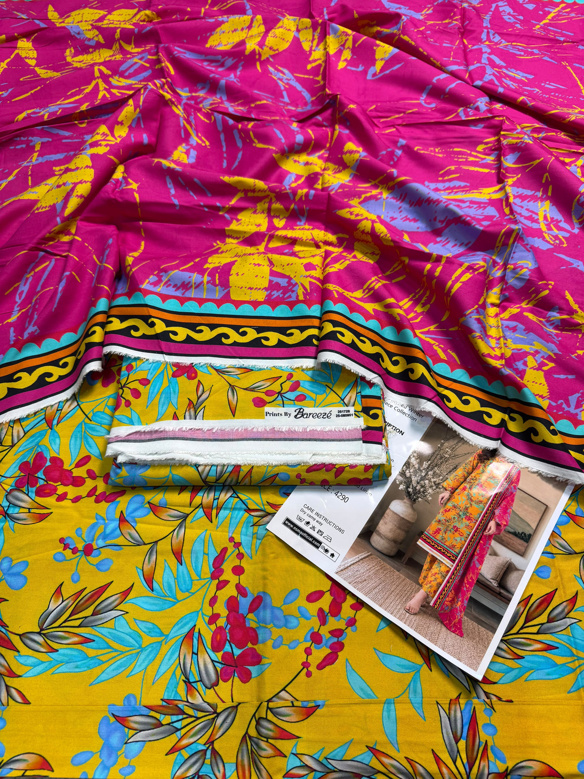 BAREEZE Premium Printed Linen 3-Piece Suit