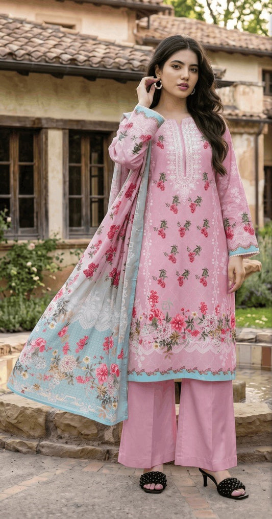 Mashaïm Digital Printed Linen 3-Piece Suit | Printed Linen Collection