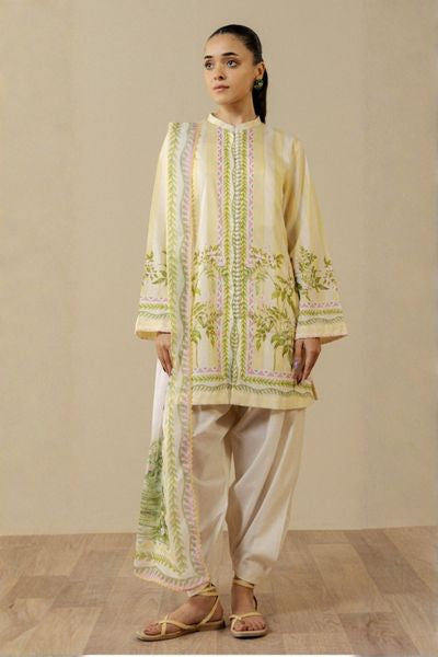 Coco Printed Unstitched 3 Piece Suit for Women