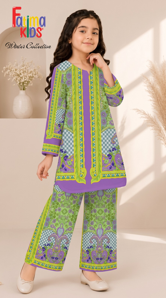 Fatima Kids — Digital Printed Linen 2-Piece
