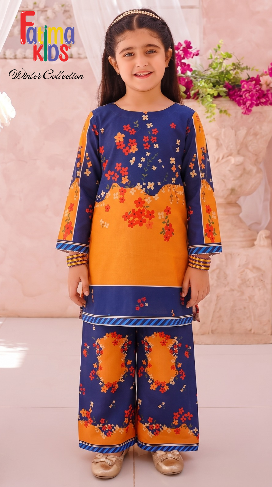 Fatima Kids — Digital Printed Linen 2-Piece