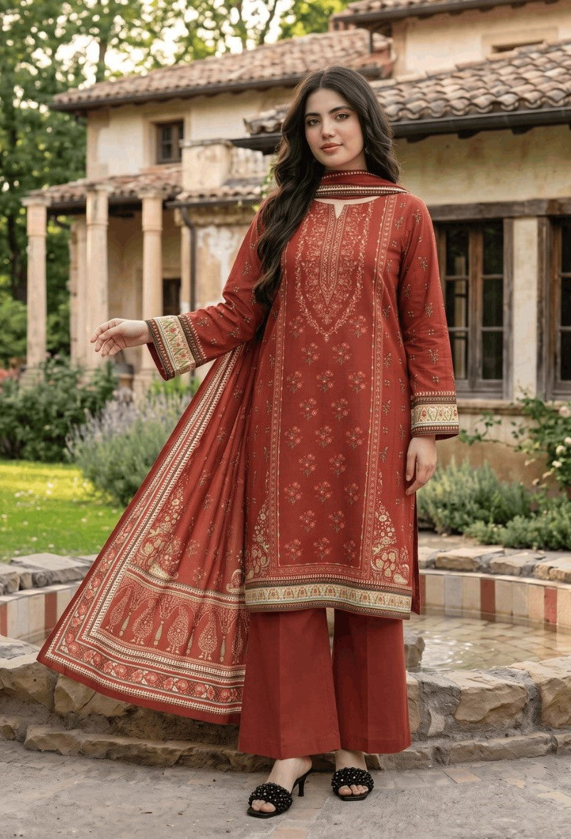 Mashaïm Digital Printed Linen 3-Piece Suit | Printed Linen Collection