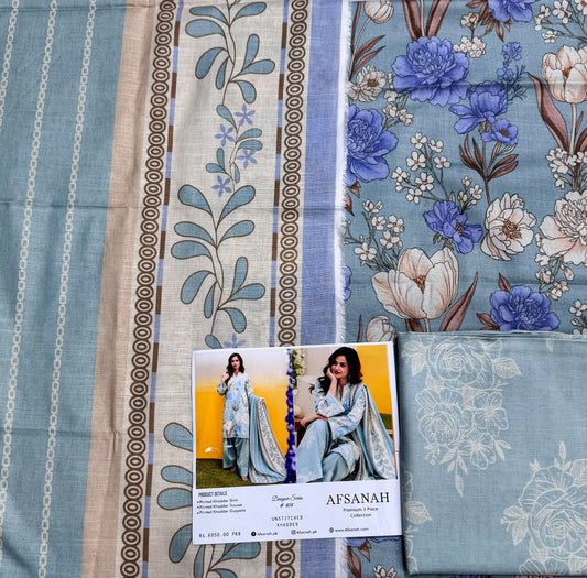 AFSANAH Premium Printed Khaddar 3 Piece