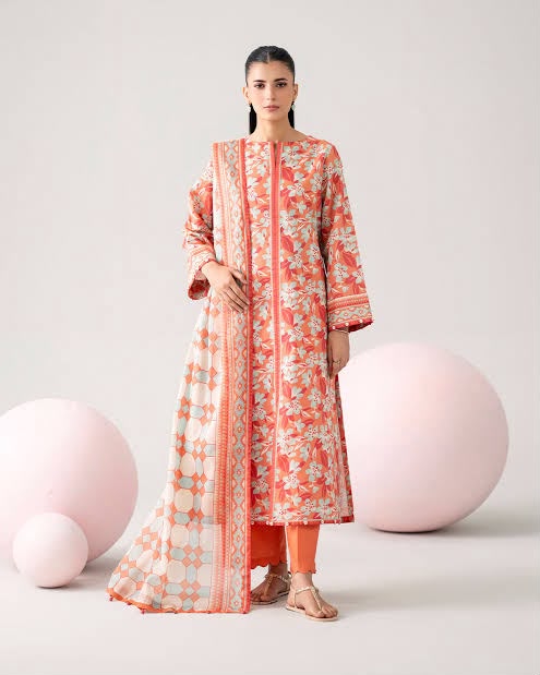 Nishat Digital Printed Linen 3-Piece Suit