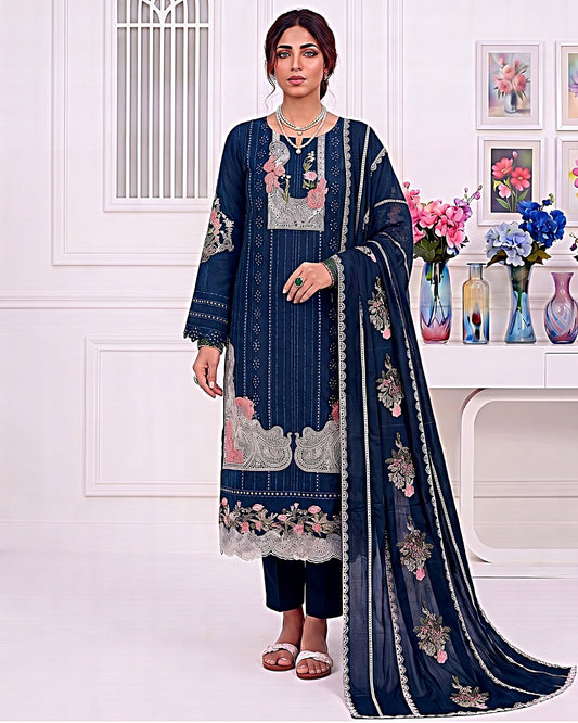 Crimson Embroidered Lawn 3-Piece Suit