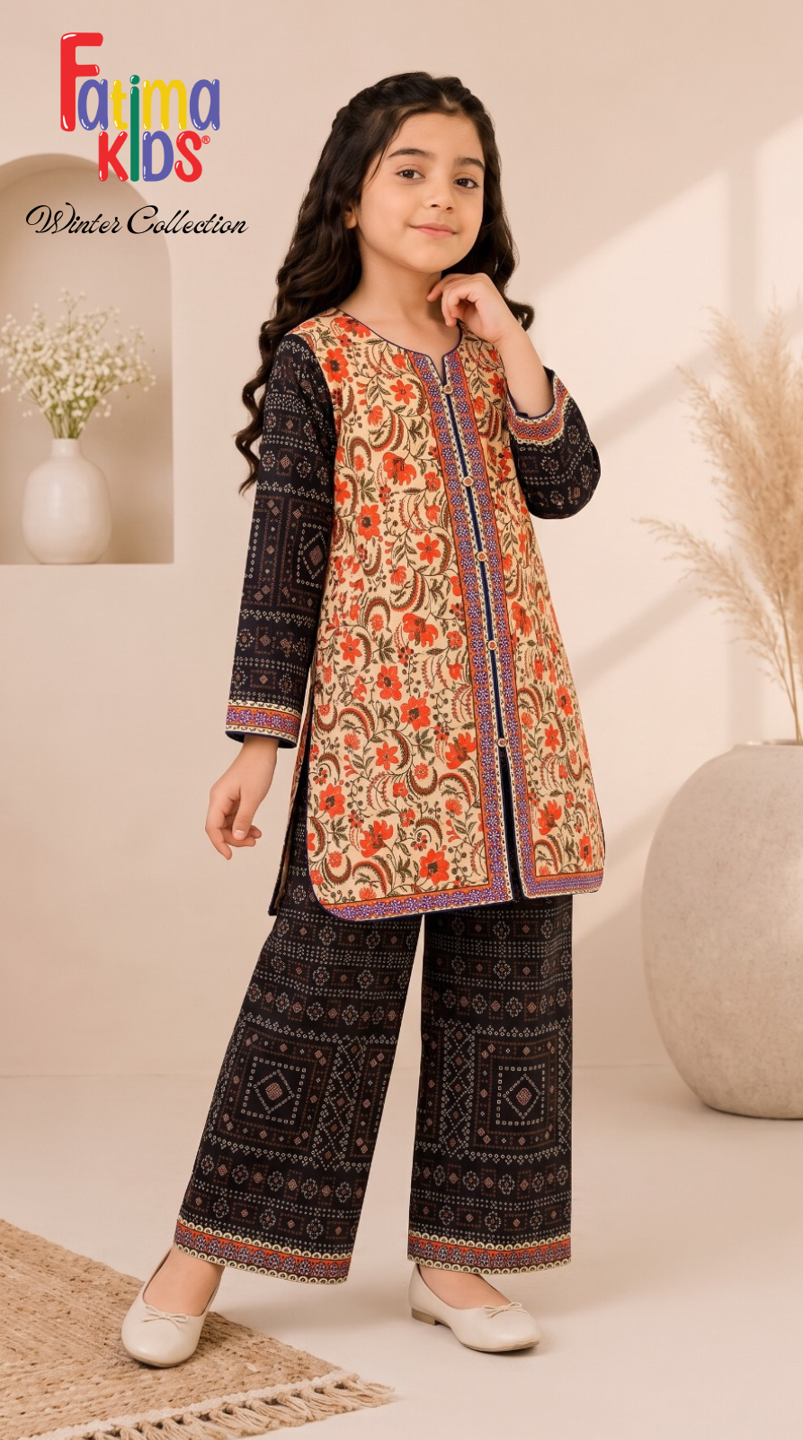 Fatima Kids — Digital Printed Linen 2-Piece