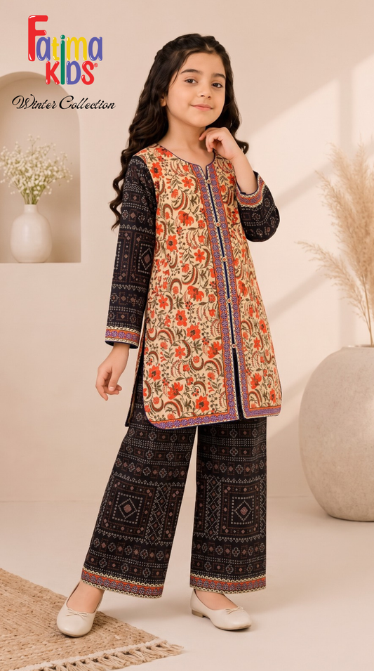 Fatima Kids — Digital Printed Linen 2-Piece