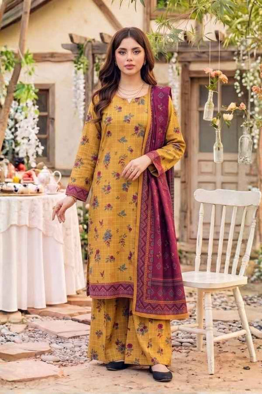 Safina Premium Printed Viscose 3-Piece Unstitched Suit
