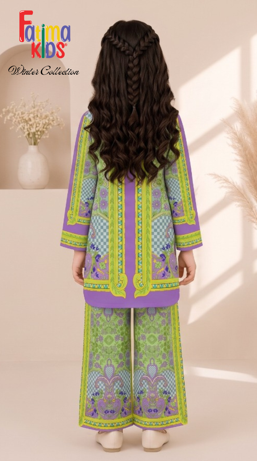 Fatima Kids — Digital Printed Linen 2-Piece