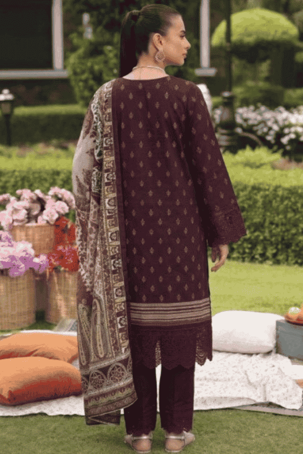 Malhaar Printed Linen 3 Piece Unstitched Suit