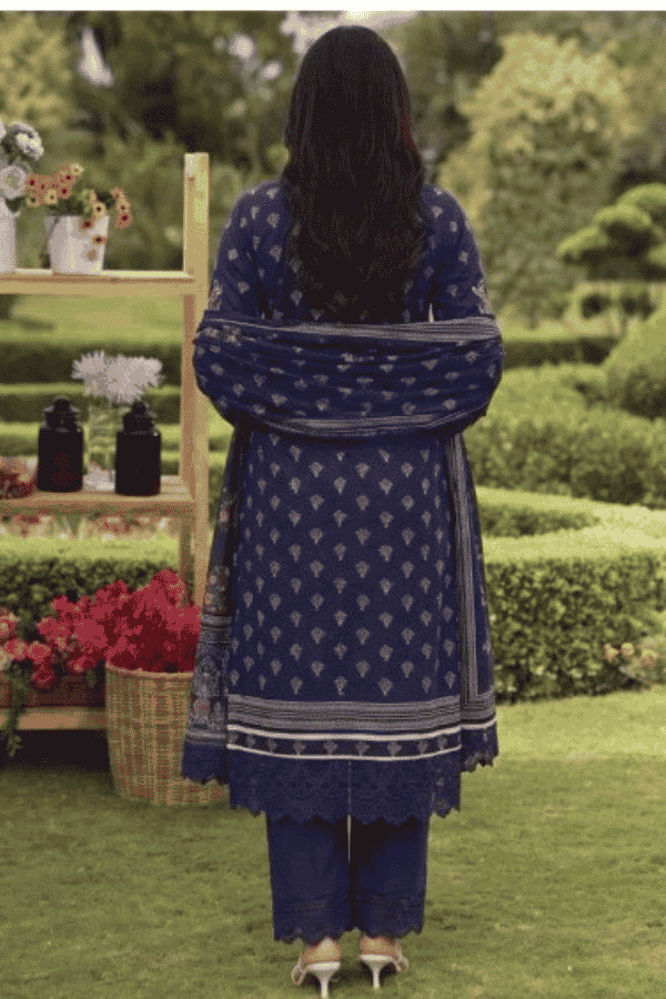 Malhaar Printed Linen 3 Piece Unstitched Suit