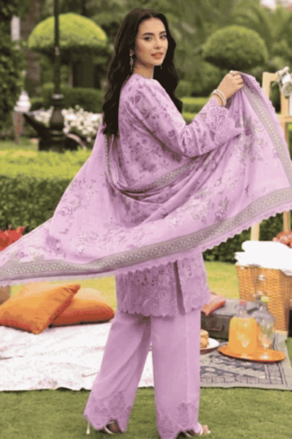 Malhaar Printed Linen 3 Piece Unstitched Suit
