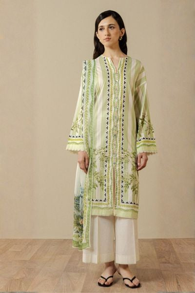 Coco Printed Unstitched 3 Piece Suit for Women