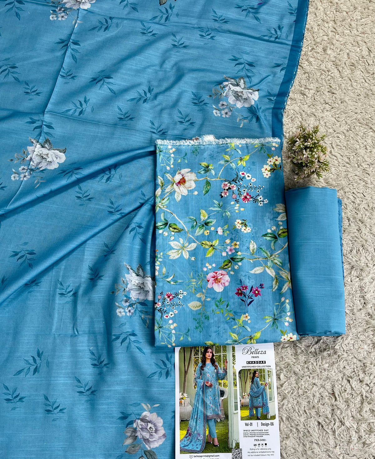 Belleza — Digital Printed Khaddar 3-Piece