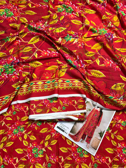 BAREEZE Premium Printed Linen 3-Piece Suit
