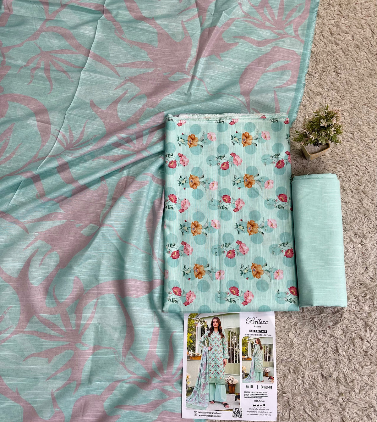 Belleza — Digital Printed Khaddar 3-Piece