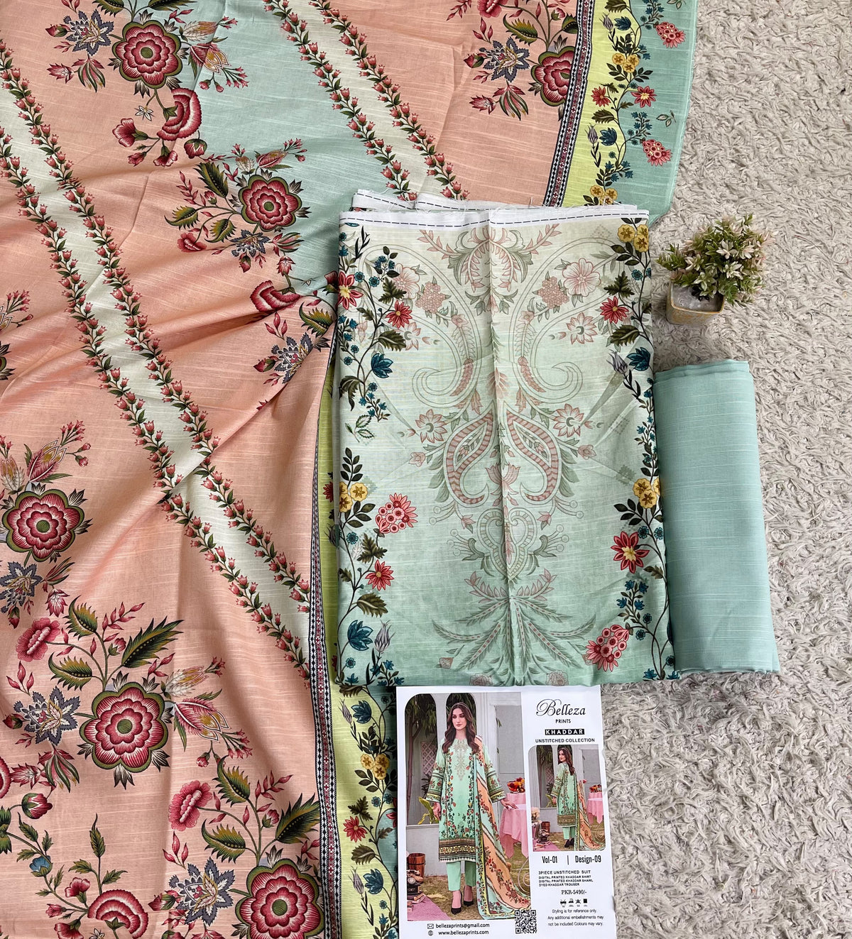 Belleza — Digital Printed Khaddar 3-Piece