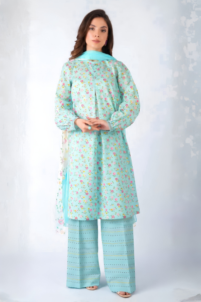 Bareeze Printed Karandi 3-Piece Suit