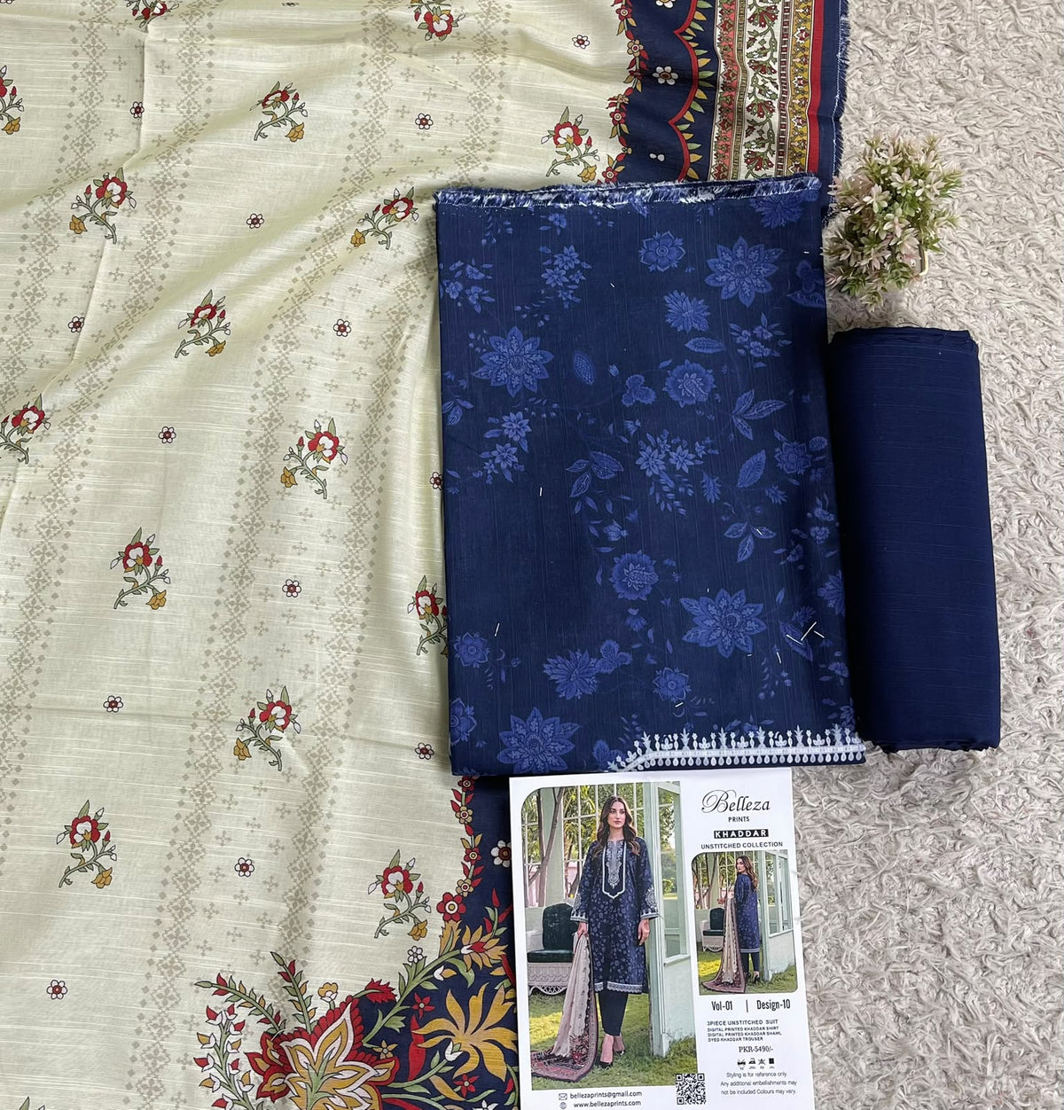 Belleza — Digital Printed Khaddar 3-Piece