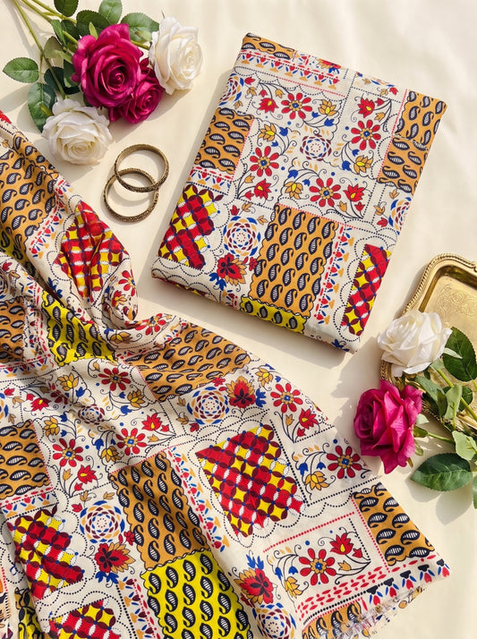 Ethnic by Osma Printed Linen 2-Piece Suit