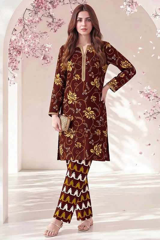 Bareeze 2 Piece Digital Printed Lawn Co-Ord Set Manzoor Collection Bareeze 2 Piece Digital Printed Lawn Co-Ord Set Manzoor Collection female unstitched suits