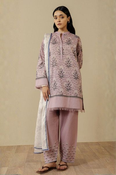 Coco Printed Unstitched 3 Piece Suit for Women