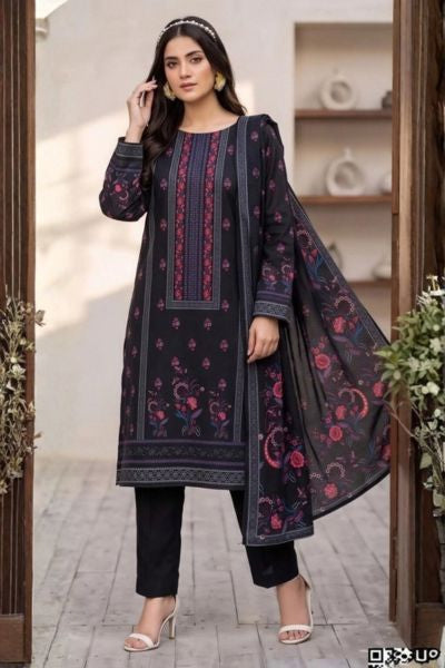 Mashaim Printed Khaddar | Digital Printed 3-Piece Khaddar Suit