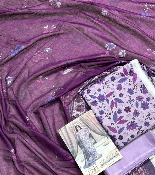 ZESH Digital Printed Lawn 3 Piece
