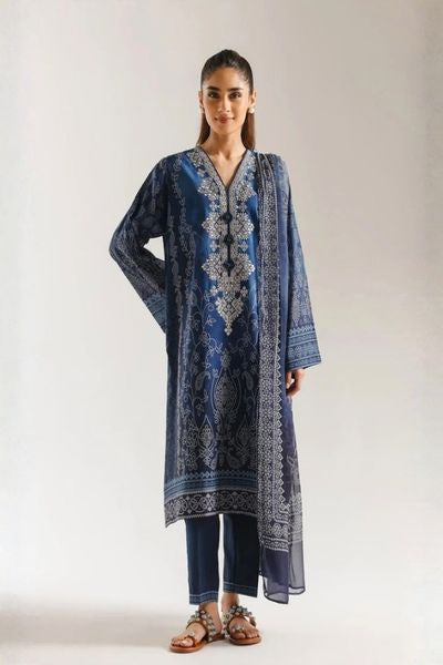 Ethnic Embroidered Unstitched 3 Piece Suit for Women