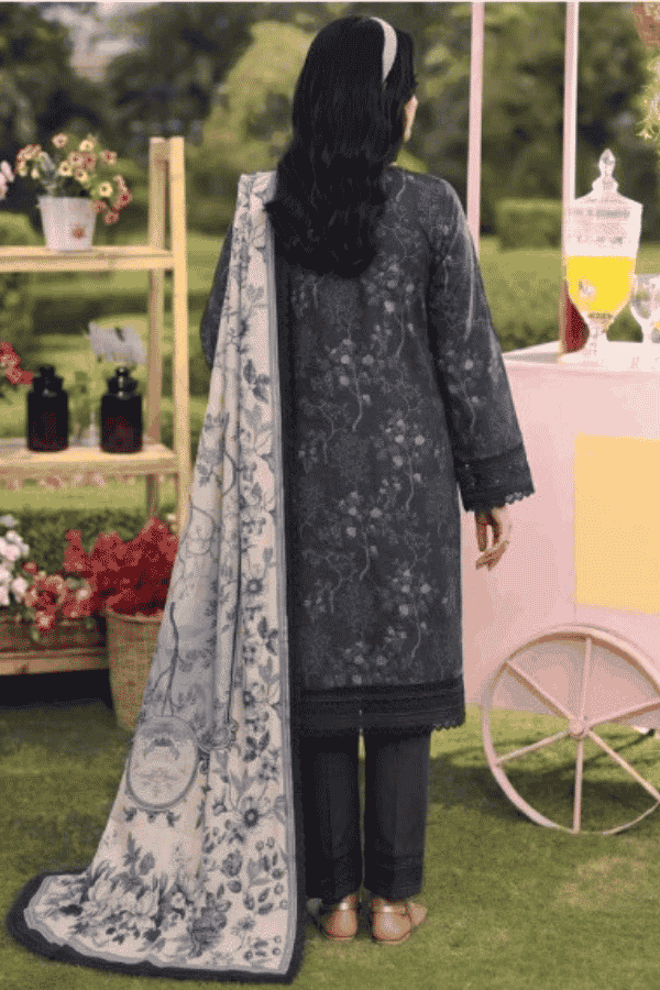 Malhaar Printed Linen 3 Piece Unstitched Suit